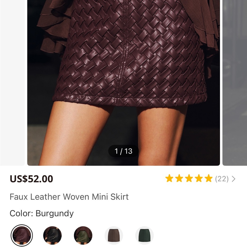Leather skirt